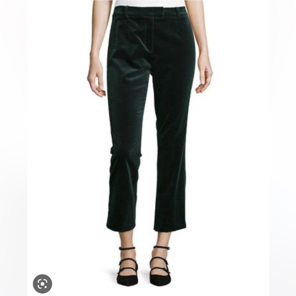 Frame Denim Velvet Le Mini Boot Crop Trouser in Spruce